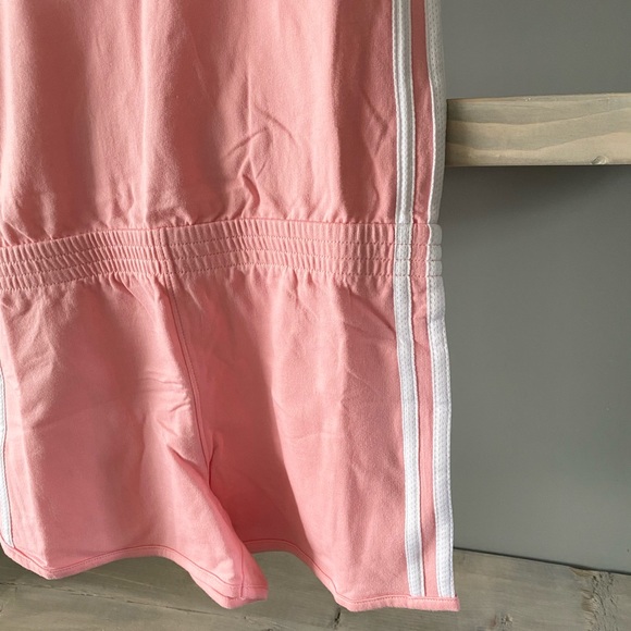 ADIDAS-3-STRIPES PINK ROMPER SIZE Girls L NWT - Picture 4 of 11